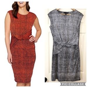 H by Halston Printed Jet Set Jersey Dress